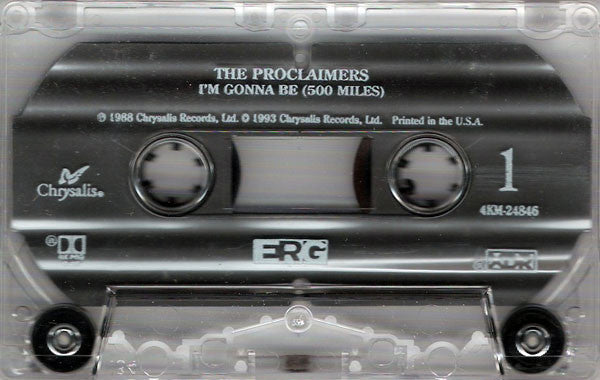 The Proclaimers - I'm Gonna Be (500) Miles)   U.S. Cassette Single
