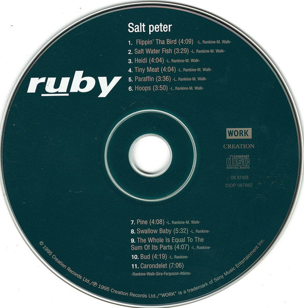 Ruby - Salt Peter   U.S. CD LP    Debut Album