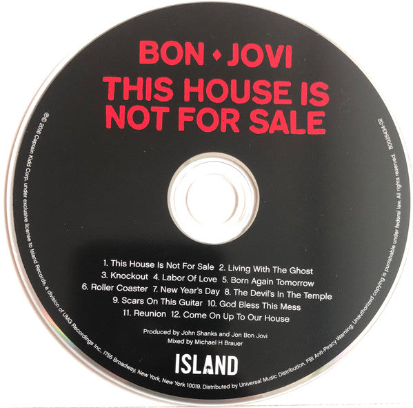 Bon Jovi - This House Is Not For Sale - CD LP - New / Factory Sealed