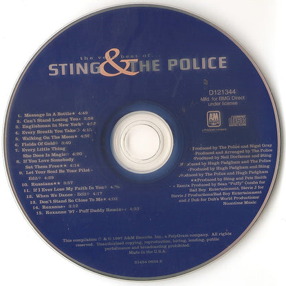 Sting & The Police - The Very Best Of - U.S. CD LP - Record Club Issue