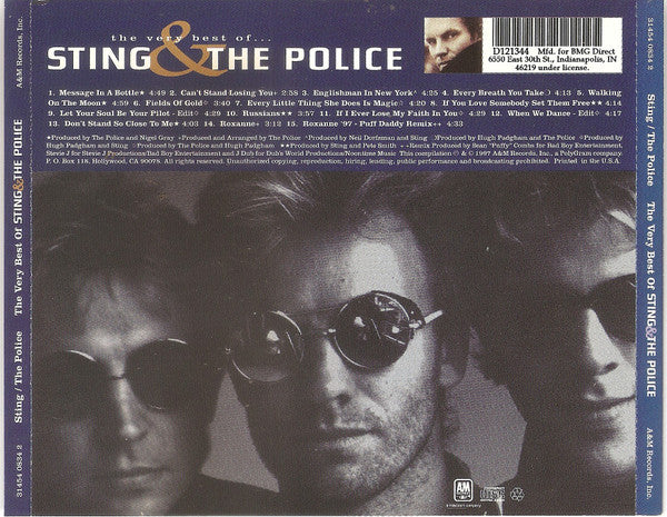 Sting & The Police - The Very Best Of - U.S. CD LP - Record Club Issue