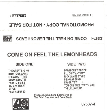 The Lemonheads - Come On Feel     U.S. Promo Only Cassette LP