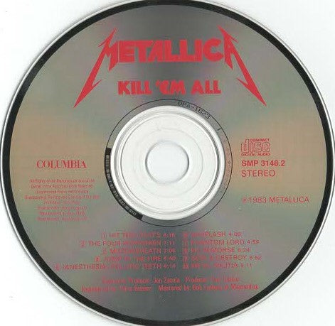 Metallica - Kill 'Em All - Rare Hong Kong Import Pressing CD