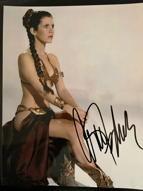 STAR WARS - Carrie Fisher - Princess Leia - Hand Signed 8 x 10 Photo