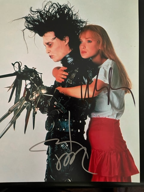 Edward Scissorhands  - Cast Signed 8 x 10 Photo Johnny Depp & Winona Ryder