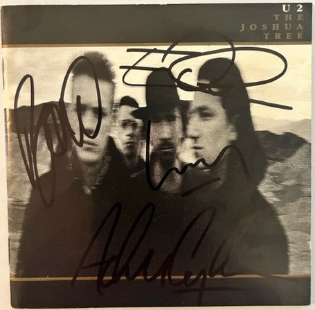 U2 - The Joshua Tree    Hand Signed U.S. CD   All Four Members