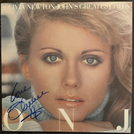 Olivia Newton John - Greatest Hits - Hand Signed LP Cover