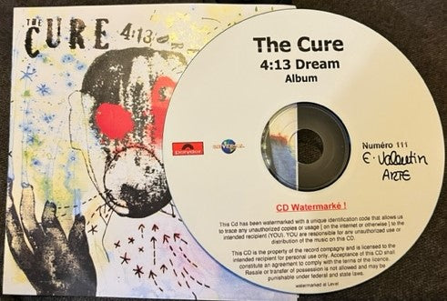 The Cure - 4:13 Dream      Very Rare French Promotional Only CDr