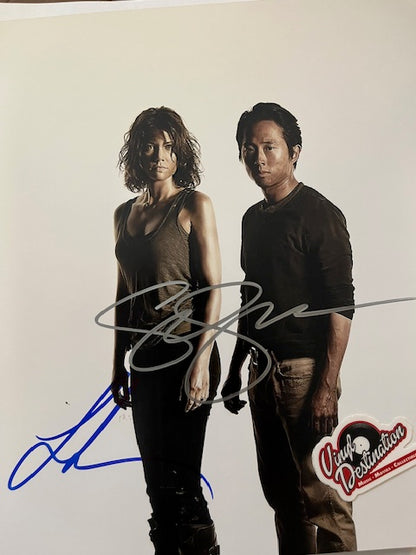 The Walking Dead - Cast Signed Set Of Seven Signatures On Three 8 x 10 Photos