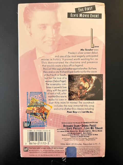 Elvis - Love Me Tender   VHS  Factory Sealed *NEW*