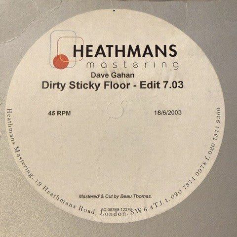Dave Gahan / Depeche Mode - Dirty Sticky Floors 12" Metal Acetate