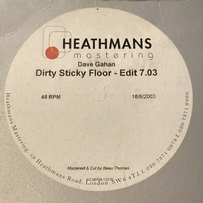 Dave Gahan / Depeche Mode - Dirty Sticky Floors 12" Metal Acetate