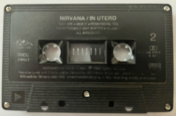 NIRVANA - In Utero   Canadian Cassette LP