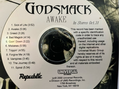 GODSMACK - Awake - RARE Pre-release Promotional CD + Postcard