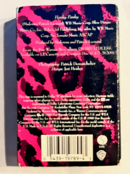 MADONNA - Hanky Panky    U.S. Cassette Single