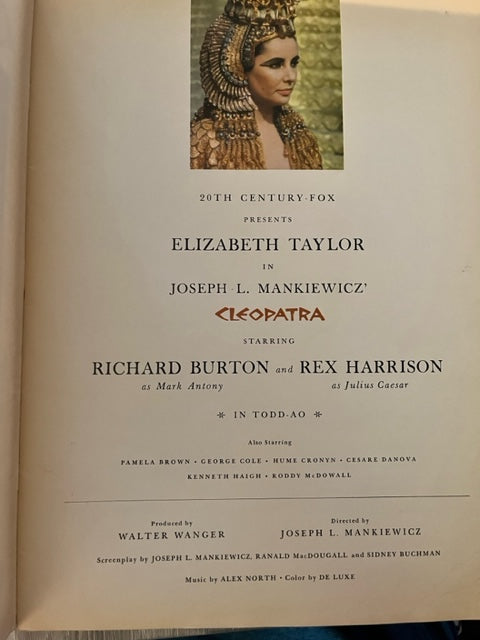 CLEOPATRA Souvenir Film Book - 1963  Elizabeth Taylor - Richard Burton