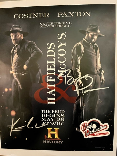 Hatfields & McCoys - Cast Signed 8 x 10 Photo   Paxton & Costner