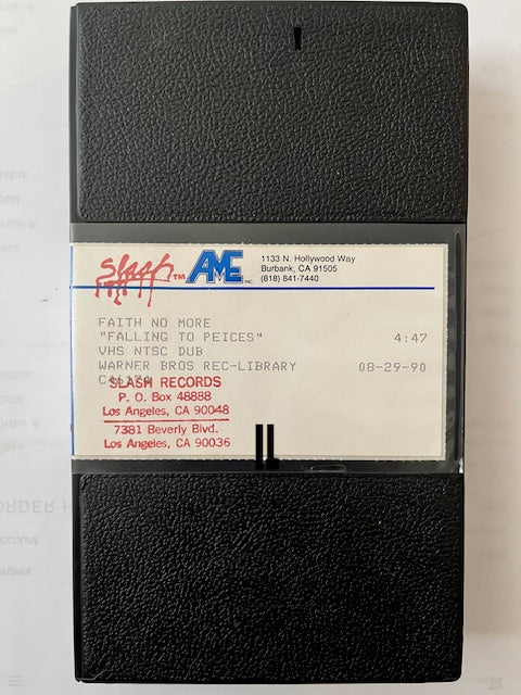 Faith No More - Falling To Pieces   Promotional Only VHS Video Single