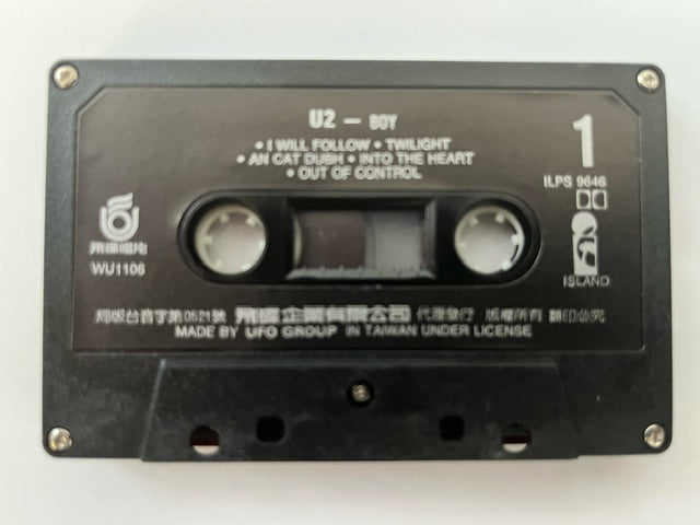 U2 - BOY      Extremely RARE Taiwanese Import Cassette LP