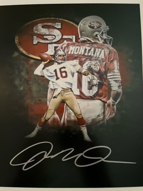 NFL Star - Joe Montana - S.F. 49ers Legend   Hand Signed 8 x 10 Photo