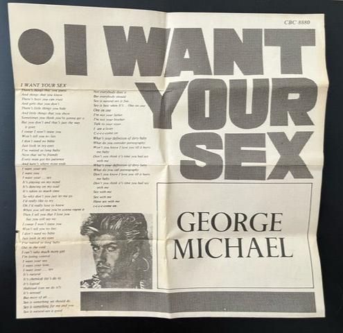 GEORGE MICHAEL - I Want Your Sex   SUPER RARE Taiwan Cassette Single