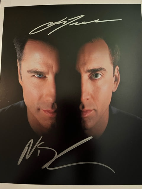 FACE OFF - Cast Signed 8 x 10 Photo    John Travolta & Nicholas Cage
