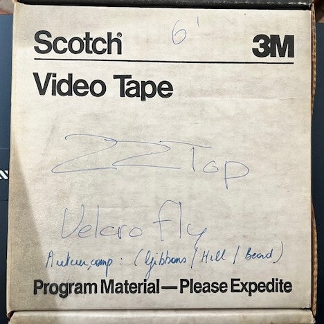 ZZ Top - Velcro Fly   RARE 1" Studio Master Video Reel Swiss Import