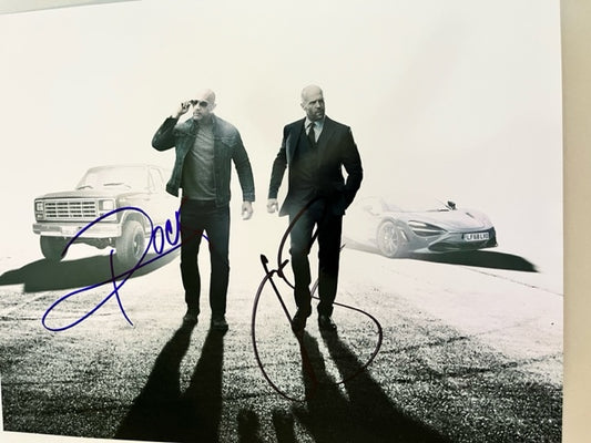 Fast & Furious - Hand Signed 8 x 10 Photo  Duane Johnson & Jason Statham