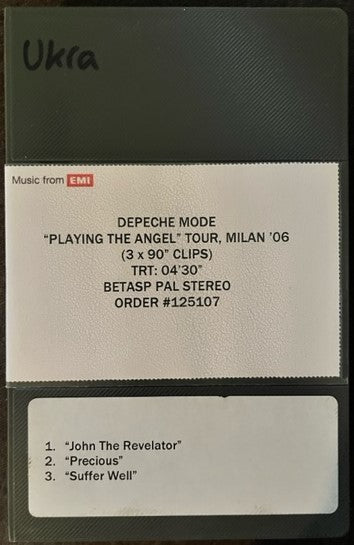 Depeche Mode - Playing The Angel Tour Milan '06  RARE UK Promo Beta Cassette