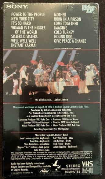 John Lennon - Live In New York City   VHS      NEW / Factory Sealed