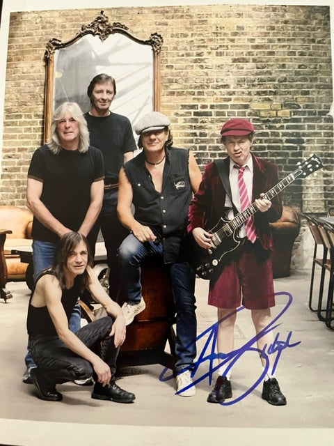 AC-DC - Angus Young Hand Signed 8 x 10 Photo