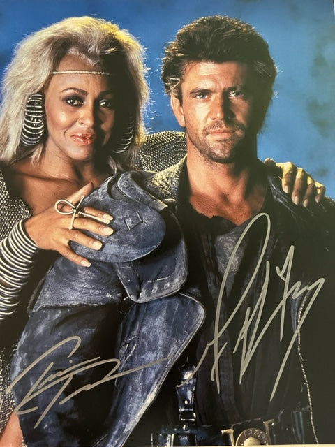 MAD MAX Beyond Thunderdome - Hand Signed 8 x 10 Photo  Tina Turner & Mel Gibson