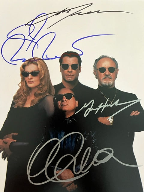 GET SHORTY - Cast Signed 8 x 10 Photo    Hackman - Travolta - DeVito - Russo