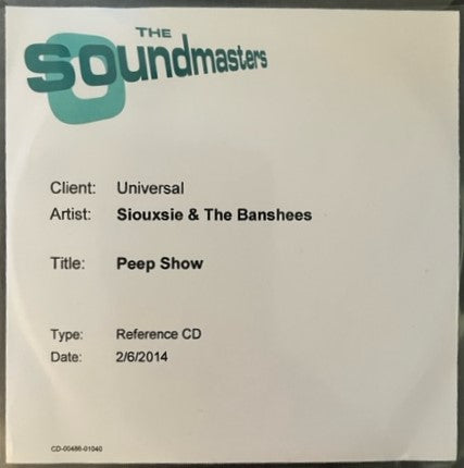 Siouxsie & The Banshees - Peep Show     Rare Studio Master CD