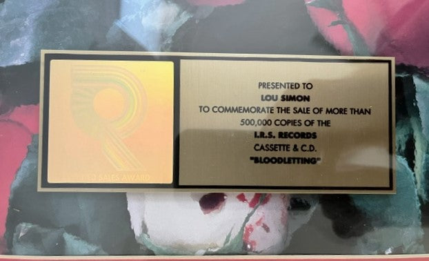 Concrete Blonde - Bloodletting   RARE Framed RIAA Record Award