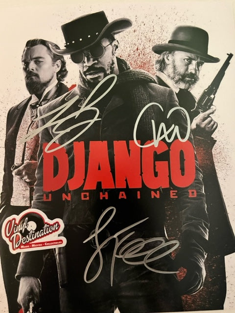 Django Unchained - Cast Signed 8 x 10 Photo  DiCaprio - Foxx - Waltz