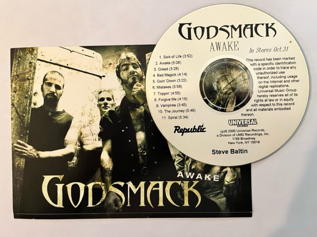 GODSMACK - Awake - RARE Pre-release Promotional CD + Postcard