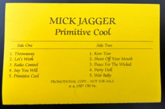 Mick Jagger - Primitive Cool     U.S. Promo Cassette LP