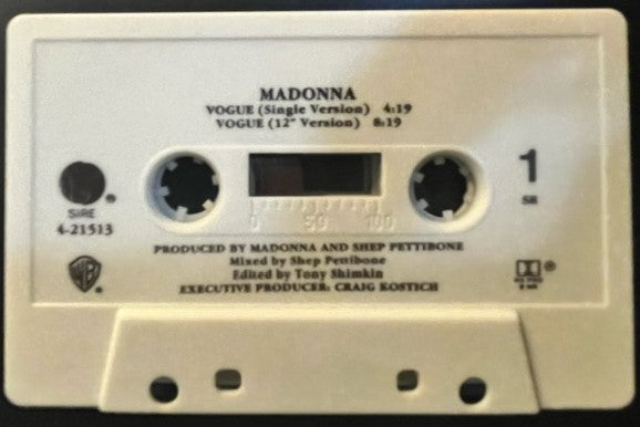 Madonna - Vogue   U.S. Cassette Maxi Single  4-Mixes