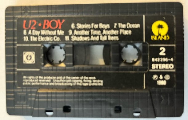 U2 - Boy    VERY RARE Thailand Import Cassette LP