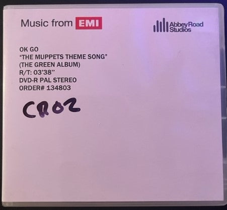 OK Go - The Muppets Theme Song - Rare DVDr Promotional Test Pressing