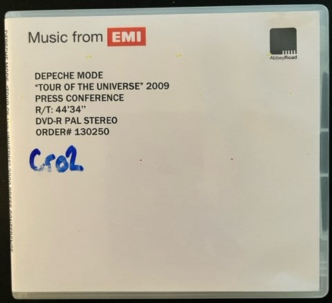 Depeche Mode - Tour Of The Universe Press Conference - RARE DVDr Test Pressing