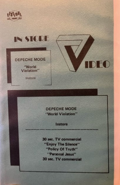 Depeche Mode - World Violation  RARE Australian Promo Sampler VHS Videocassette