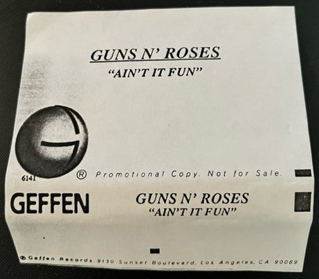 Guns-N-Roses - Ain't It Fun - Rare Promotional ONLY Cassette Single