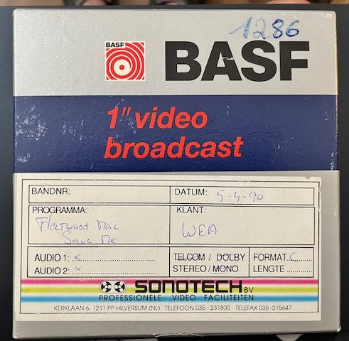 Fleetwood Mac - Save Me   RARE 1" Master Video Netherlands Import