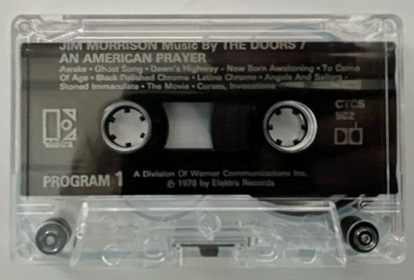 The Doors / Jim Morrison - An American Prayer   Canadian Cassette LP   Record Club Issue