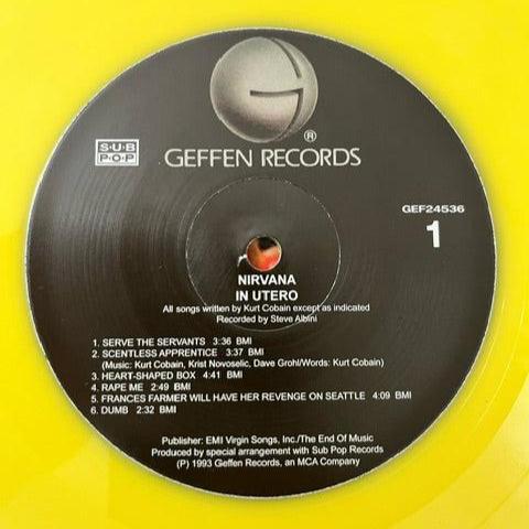 NIRVANA - In Utero     Yellow Vinyl LP With Poster