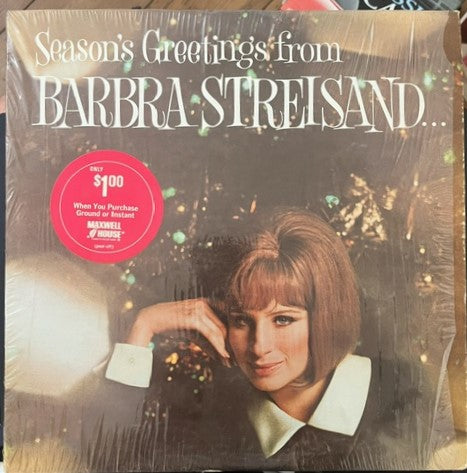 Barbara Streisand - Season's Greetings   Classic Christmas LP  Various Artists