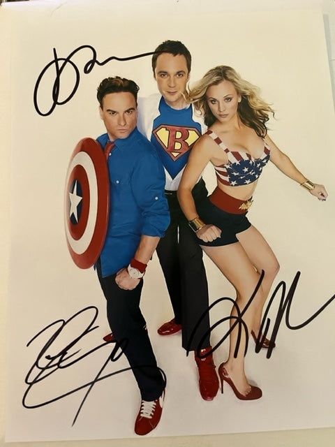 Big Bang Theory - Super Heroes - Hand Signed 8 x 10 Photo