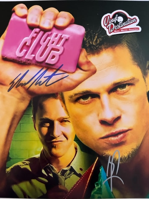 Fight Club - Cast Signed 8 x 10 Photo  Brad Pitt & Edward Norton